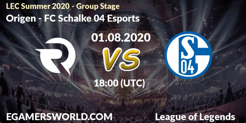 Origen vs FC Schalke 04 Esports: Betting TIp, Match Prediction. 01.08.20. LoL, LEC Summer 2020 - Group Stage