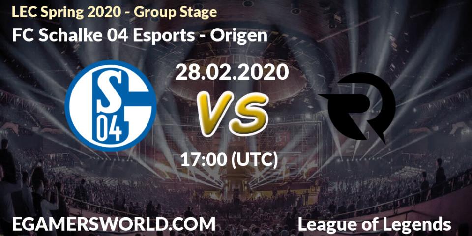 FC Schalke 04 Esports vs Origen: Betting TIp, Match Prediction. 28.02.20. LoL, LEC Spring 2020 - Group Stage