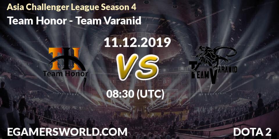 Team Honor vs Team Varanid: Betting TIp, Match Prediction. 11.12.19. Dota 2, Asia Challenger League Season 4