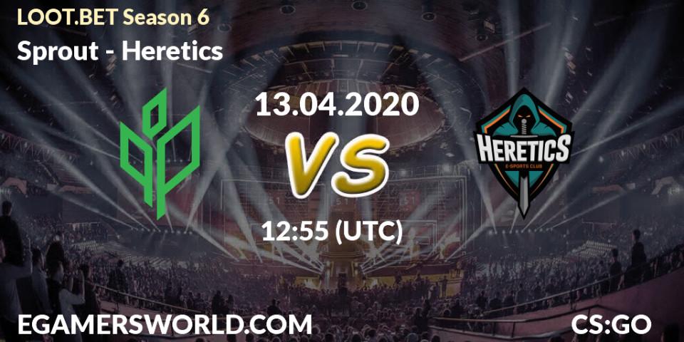 Sprout vs Heretics: Betting TIp, Match Prediction. 13.04.2020 at 12:30. Counter-Strike (CS2), LOOT.BET Season 6