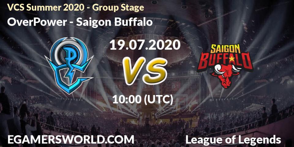 OverPower vs Saigon Buffalo: Betting TIp, Match Prediction. 19.07.20. LoL, VCS Summer 2020 - Group Stage