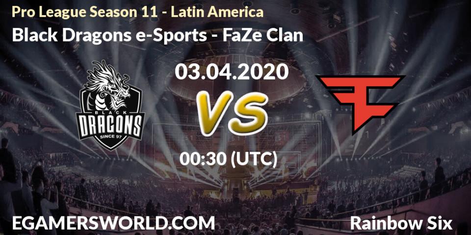 Black Dragons e-Sports vs FaZe Clan: Betting TIp, Match Prediction. 03.04.20. Rainbow Six, Pro League Season 11 - Latin America