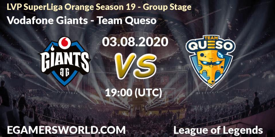 Vodafone Giants vs Team Queso: Betting TIp, Match Prediction. 05.08.20. LoL, LVP SuperLiga Orange Season 19 - Group Stage
