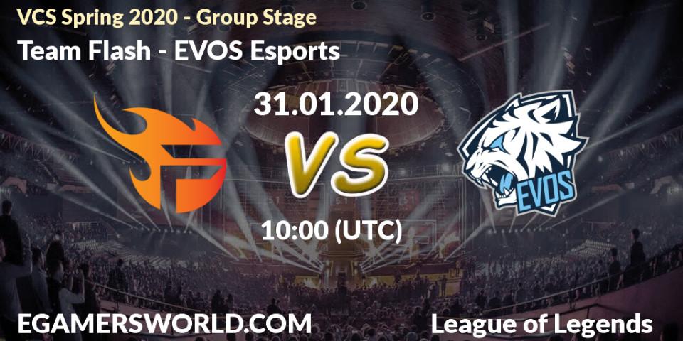 Team Flash vs EVOS Esports: Betting TIp, Match Prediction. 31.01.20. LoL, VCS Spring 2020 - Group Stage