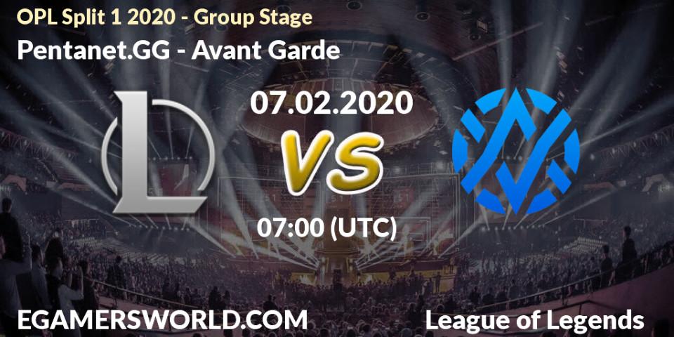 Pentanet.GG vs Avant Garde: Betting TIp, Match Prediction. 07.02.20. LoL, OPL Split 1 2020 - Group Stage