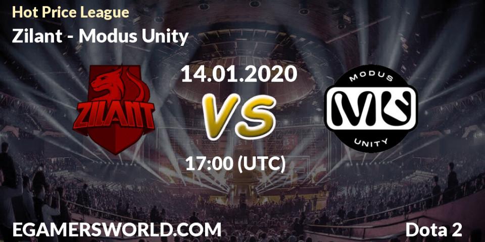 Zilant vs Modus Unity: Betting TIp, Match Prediction. 15.01.20. Dota 2, Hot Price League