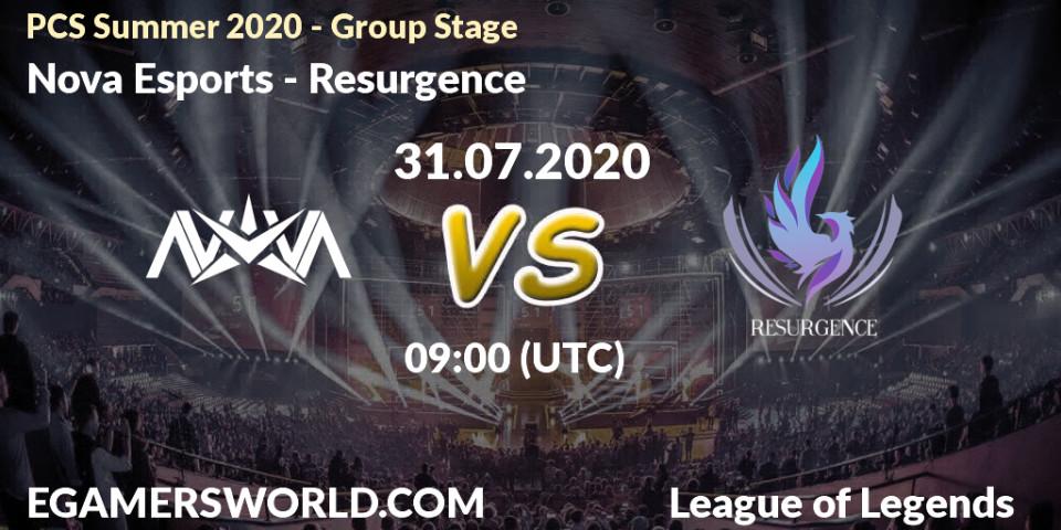 Nova Esports vs Resurgence: Betting TIp, Match Prediction. 31.07.20. LoL, PCS Summer 2020 - Group Stage