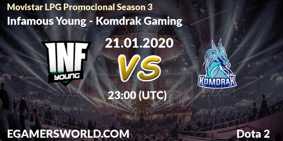 Infamous Young vs Komdrak Gaming: Betting TIp, Match Prediction. 21.01.20. Dota 2, Movistar LPG Promocional Season 3