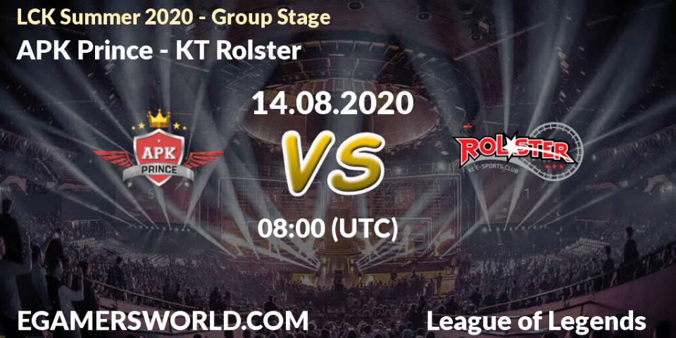 SeolHaeOne Prince vs KT Rolster: Betting TIp, Match Prediction. 14.08.20. LoL, LCK Summer 2020 - Group Stage