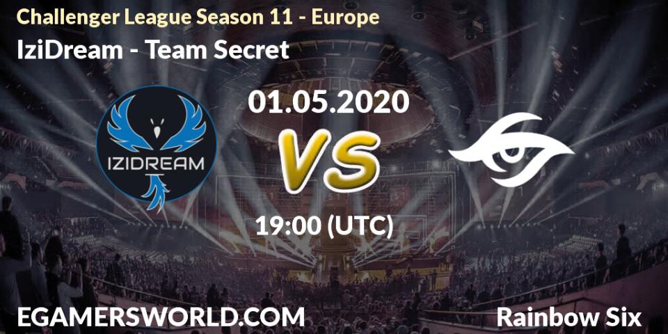 IziDream vs Team Secret: Betting TIp, Match Prediction. 01.05.20. Rainbow Six, Challenger League Season 11 - Europe