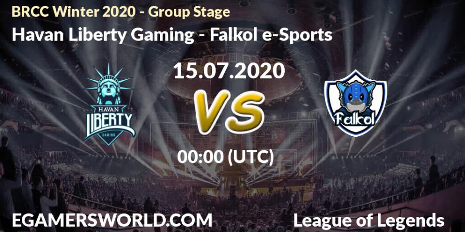 Havan Liberty Gaming vs Falkol e-Sports: Betting TIp, Match Prediction. 15.07.20. LoL, BRCC Winter 2020 - Group Stage