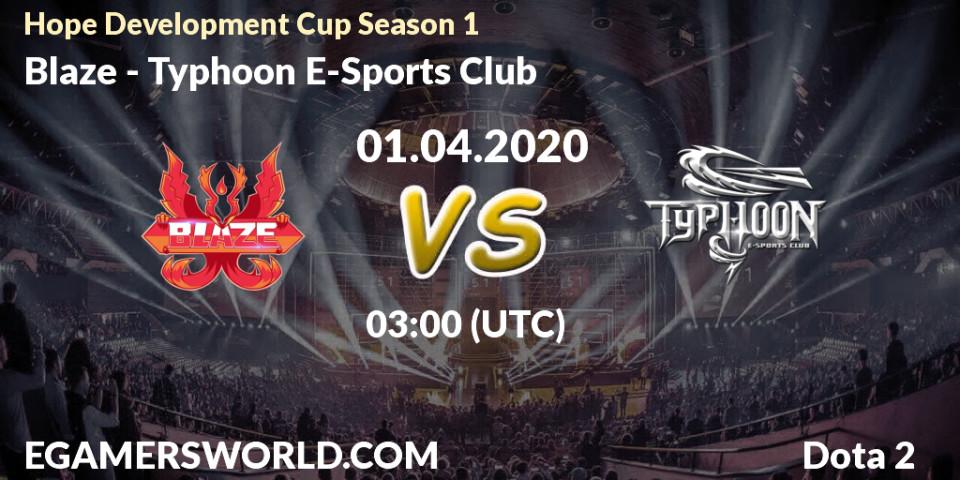 Blaze vs Typhoon E-Sports Club: Betting TIp, Match Prediction. 01.04.20. Dota 2, Hope Development Cup Season 1