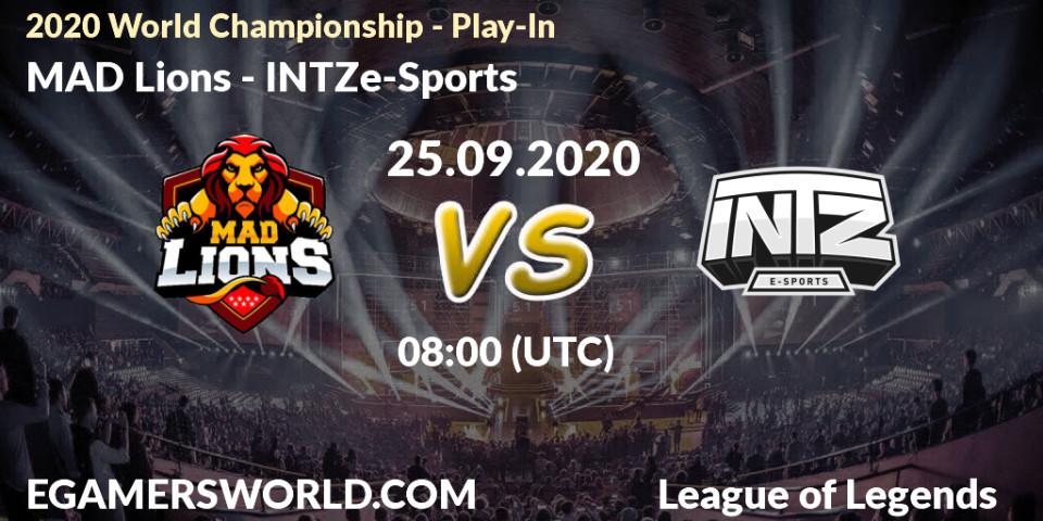 MAD Lions vs INTZ e-Sports: Betting TIp, Match Prediction. 25.09.2020 at 08:00. LoL, 2020 World Championship - Play-In