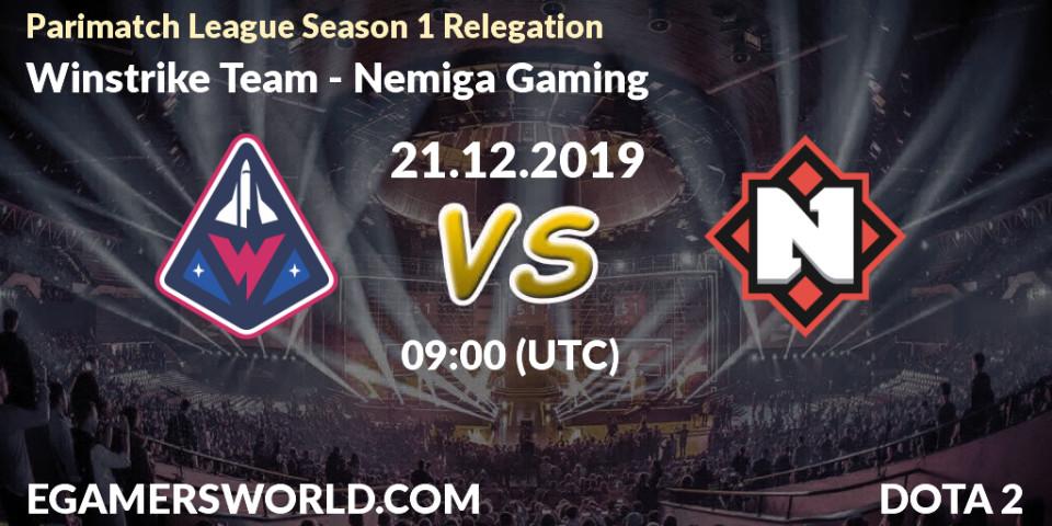 Winstrike Team vs Nemiga Gaming: Betting TIp, Match Prediction. 21.12.19. Dota 2, Parimatch League Season 1 Relegation