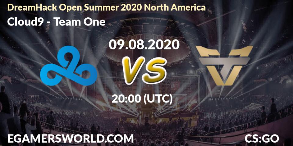 Cloud9 vs Team One: Betting TIp, Match Prediction. 09.08.2020 at 21:00. Counter-Strike (CS2), DreamHack Open Summer 2020 North America