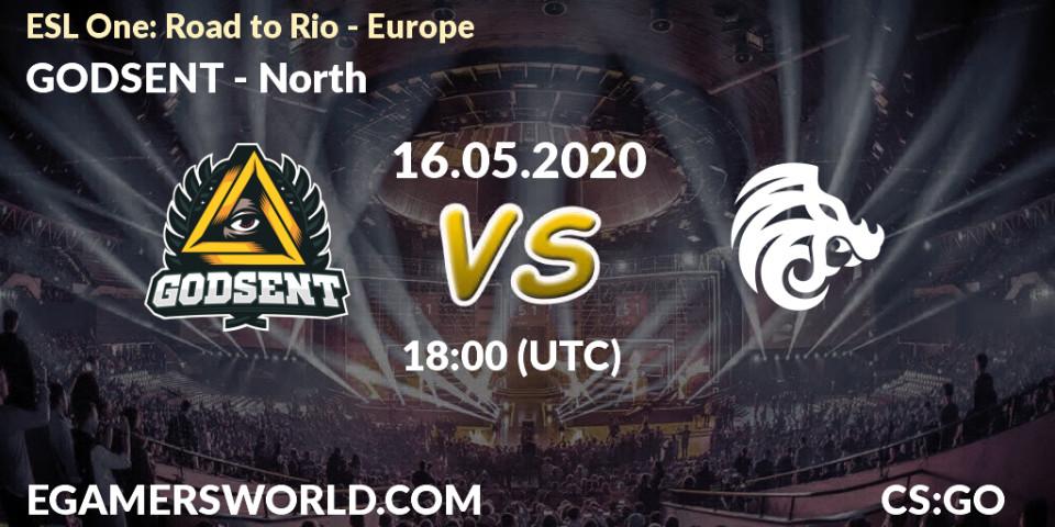 GODSENT vs North: Betting TIp, Match Prediction. 16.05.20. CS2 (CS:GO), ESL One: Road to Rio - Europe
