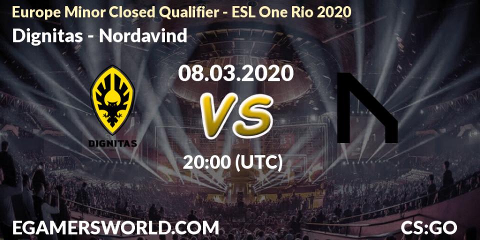 Dignitas vs Nordavind: Betting TIp, Match Prediction. 08.03.20. CS2 (CS:GO), Europe Minor Closed Qualifier - ESL One Rio 2020