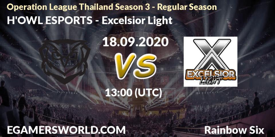H'OWL ESPORTS vs Excelsior Light: Betting TIp, Match Prediction. 18.09.2020 at 13:00. Rainbow Six, Operation League Thailand Season 3 - Regular Season