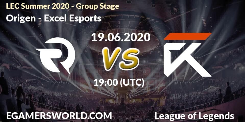 Origen vs Excel Esports: Betting TIp, Match Prediction. 19.06.20. LoL, LEC Summer 2020 - Group Stage