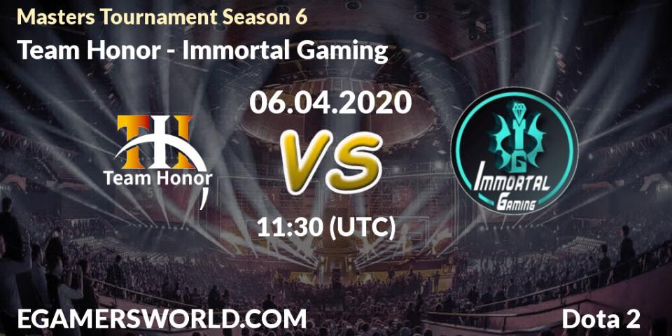 Team Honor vs Immortal Gaming: Betting TIp, Match Prediction. 07.04.20. Dota 2, Masters Tournament Season 6