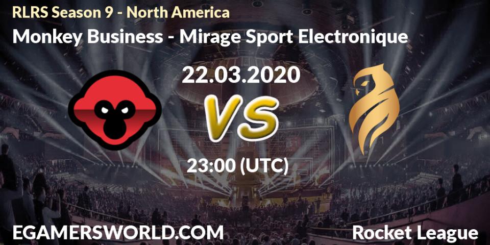 Monkey Business vs Mirage Sport Electronique: Betting TIp, Match Prediction. 22.03.20. Rocket League, RLRS Season 9 - North America