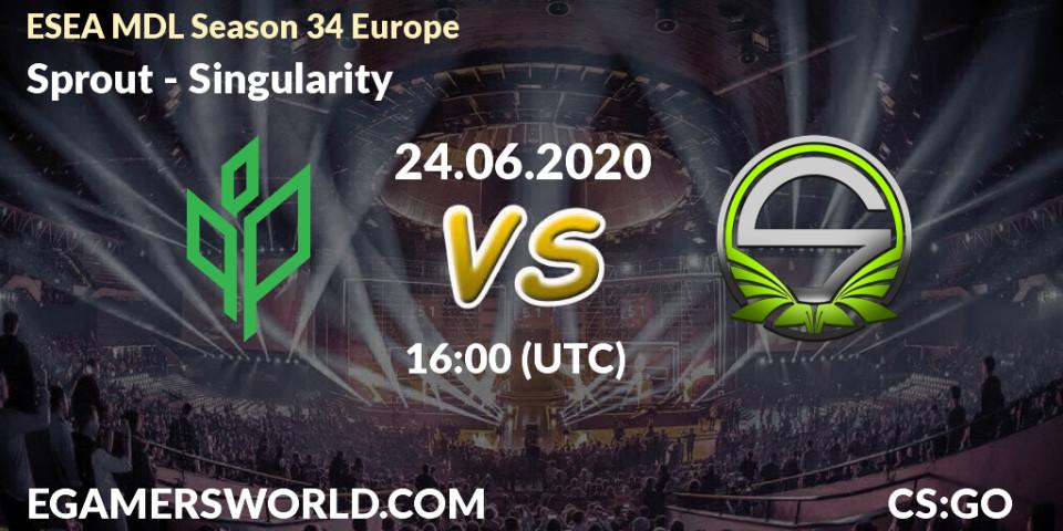 Sprout vs Singularity: Betting TIp, Match Prediction. 24.06.20. CS2 (CS:GO), ESEA MDL Season 34 Europe