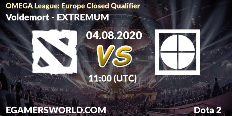 Voldemort vs EXTREMUM: Betting TIp, Match Prediction. 04.08.2020 at 11:03. Dota 2, OMEGA League: Europe Closed Qualifier