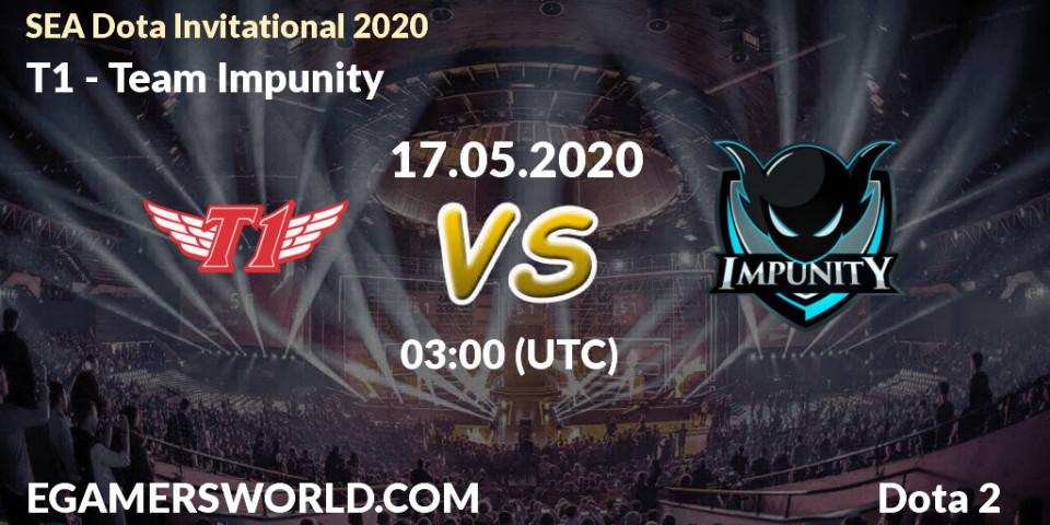 T1 vs Team Impunity: Betting TIp, Match Prediction. 17.05.2020 at 03:11. Dota 2, SEA Dota Invitational 2020