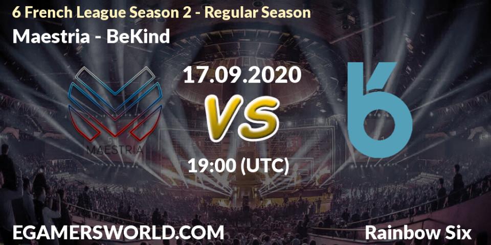 Maestria vs BeKind: Betting TIp, Match Prediction. 17.09.20. Rainbow Six, 6 French League Season 2 