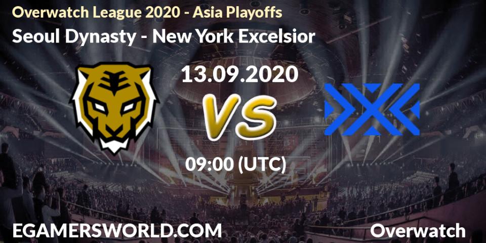 Seoul Dynasty vs New York Excelsior: Betting TIp, Match Prediction. 13.09.20. Overwatch, Overwatch League 2020 - Asia Playoffs