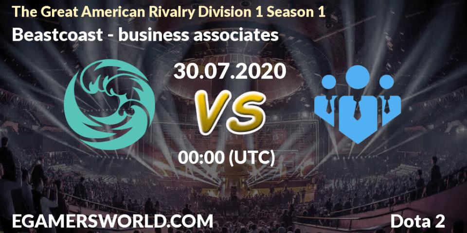 Beastcoast vs business associates: Betting TIp, Match Prediction. 30.07.2020 at 19:07. Dota 2, The Great American Rivalry Division 1 Season 1
