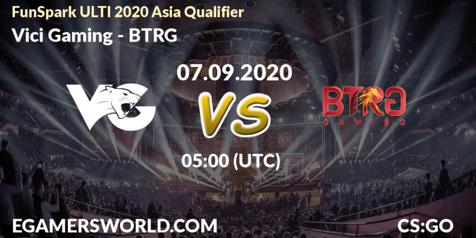 Vici Gaming vs BTRG: Betting TIp, Match Prediction. 07.09.20. CS2 (CS:GO), FunSpark ULTI 2020 Asia Qualifier