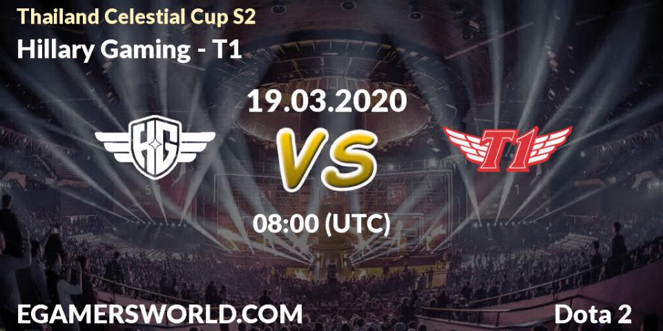 Hillary Gaming vs T1: Betting TIp, Match Prediction. 19.03.20. Dota 2, Thailand Celestial Cup S2
