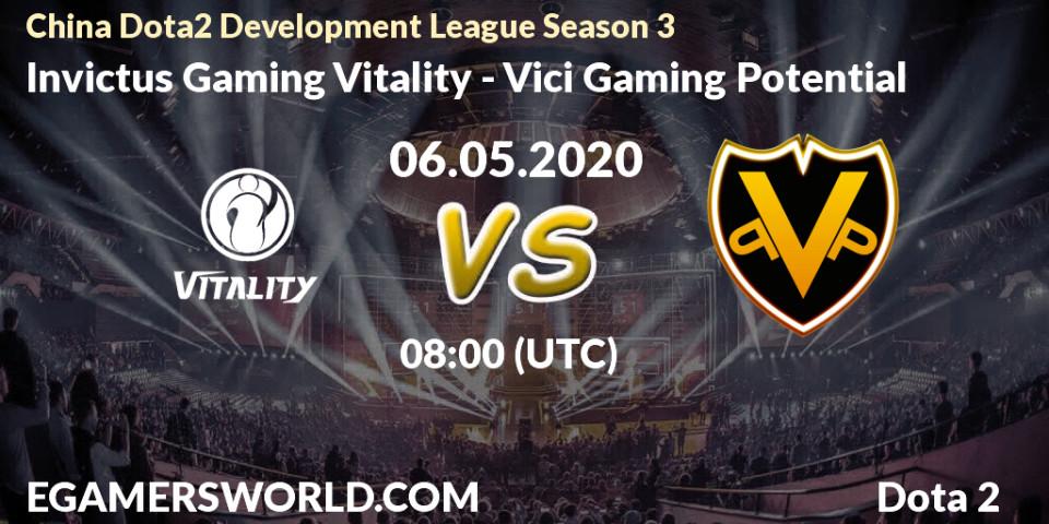Invictus Gaming Vitality vs Vici Gaming Potential: Betting TIp, Match Prediction. 06.05.20. Dota 2, China Dota2 Development League Season 3