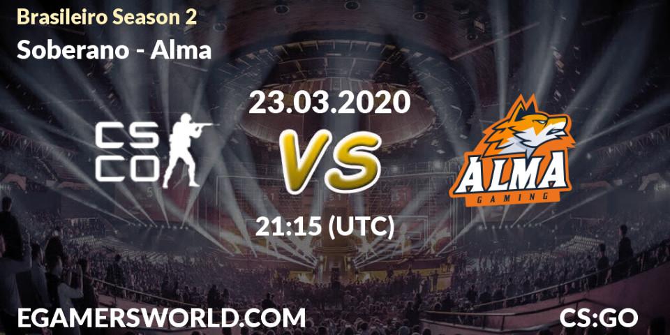 Soberano vs Alma: Betting TIp, Match Prediction. 22.04.20. CS2 (CS:GO), Brasileirão Season 2