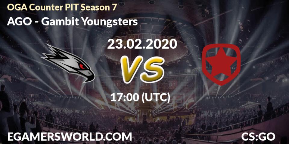 AGO vs Gambit Youngsters: Betting TIp, Match Prediction. 23.02.20. CS2 (CS:GO), OGA Counter PIT Season 7