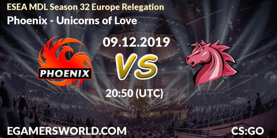 Phoenix vs Unicorns of Love: Betting TIp, Match Prediction. 09.12.19. CS2 (CS:GO), ESEA MDL Season 32 Europe Relegation