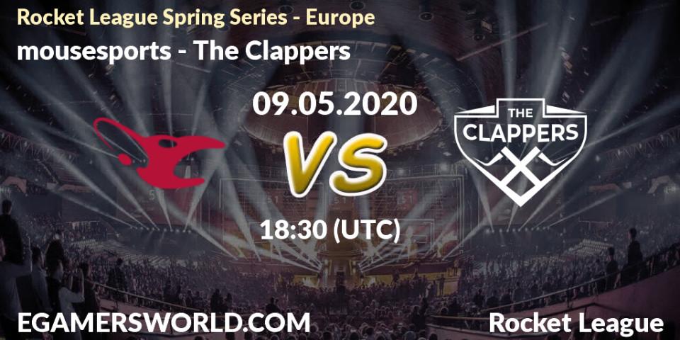 mousesports vs The Clappers: Betting TIp, Match Prediction. 09.05.20. Rocket League, Rocket League Spring Series - Europe
