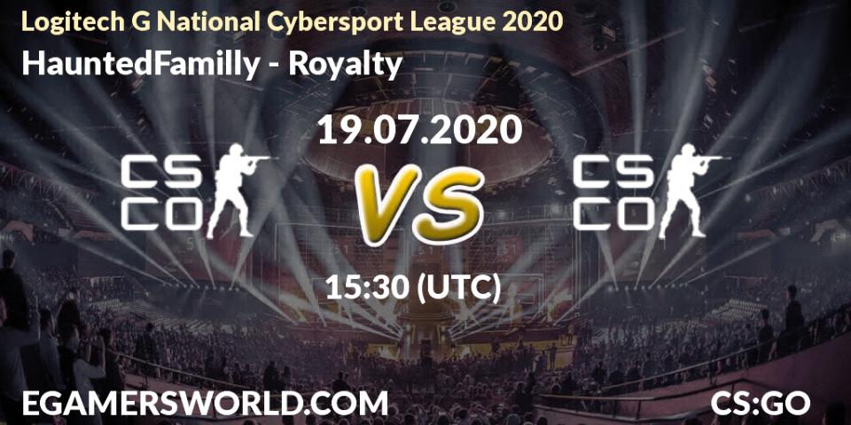 HauntedFamilly vs Royalty: Betting TIp, Match Prediction. 19.07.2020 at 15:40. Counter-Strike (CS2), Logitech G National Cybersport League 2020
