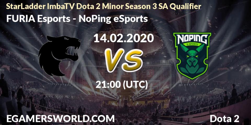 FURIA Esports vs NoPing eSports: Betting TIp, Match Prediction. 14.02.20. Dota 2, StarLadder ImbaTV Dota 2 Minor Season 3 SA Qualifier