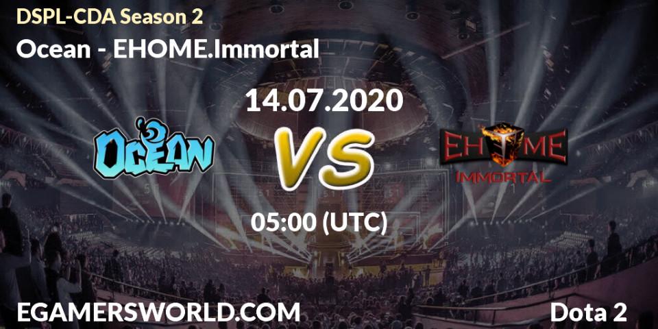 Ocean vs EHOME.Immortal: Betting TIp, Match Prediction. 14.07.20. Dota 2, Dota2 Secondary Professional League 2020 Season 2