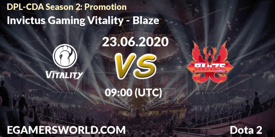 Invictus Gaming Vitality vs Blaze: Betting TIp, Match Prediction. 23.06.20. Dota 2, DPL-CDA Professional League Season 2: Promotion