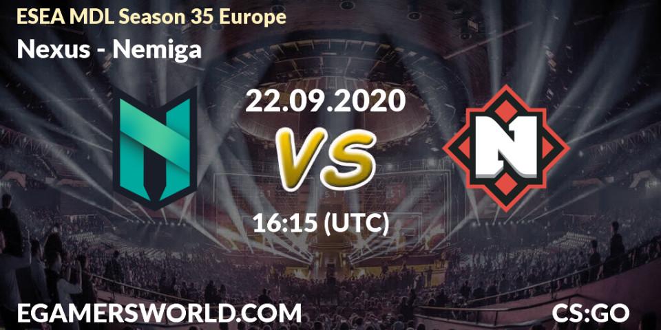 Nexus vs Nemiga: Betting TIp, Match Prediction. 22.09.20. CS2 (CS:GO), ESEA MDL Season 35 Europe