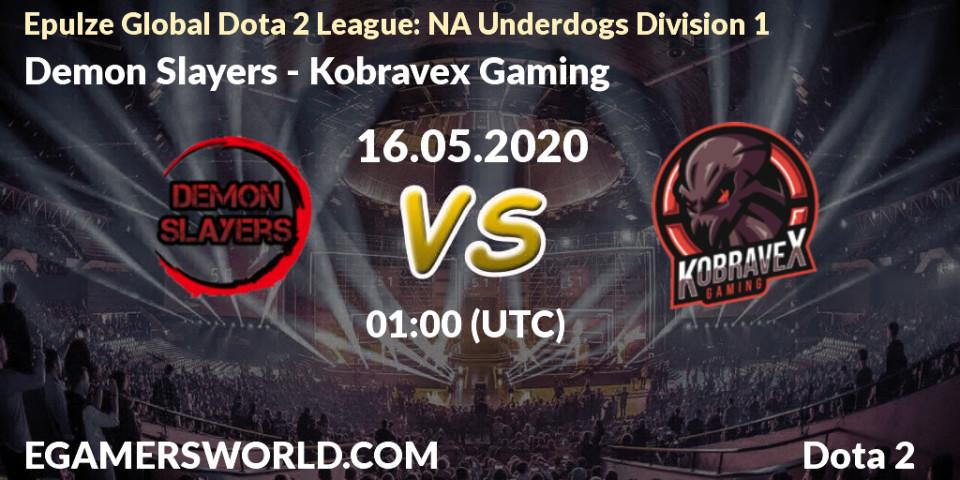Demon Slayers vs Kobravex Gaming: Betting TIp, Match Prediction. 18.05.20. Dota 2, Epulze Global Dota 2 League: NA Underdogs Division 1