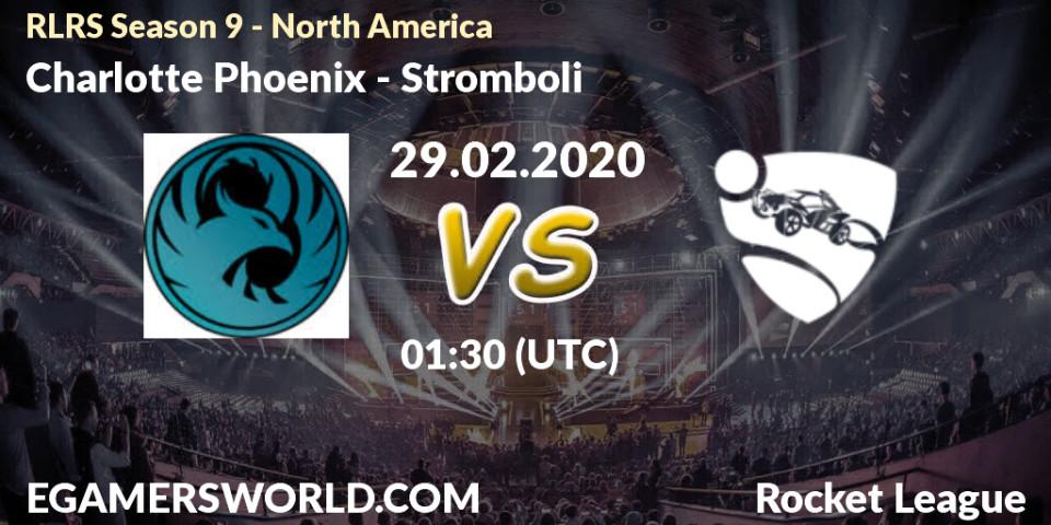 Charlotte Phoenix vs Stromboli: Betting TIp, Match Prediction. 29.02.2020 at 01:30. Rocket League, RLRS Season 9 - North America