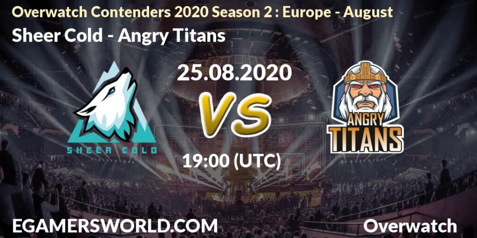 Sheer Cold vs Angry Titans: Betting TIp, Match Prediction. 25.08.20. Overwatch, Overwatch Contenders 2020 Season 2: Europe - August