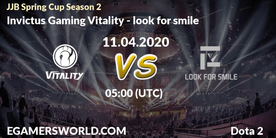 Invictus Gaming Vitality vs look for smile: Betting TIp, Match Prediction. 11.04.20. Dota 2, JJB Spring Cup Season 2