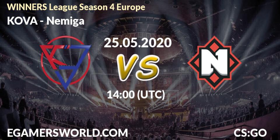 KOVA vs Nemiga: Betting TIp, Match Prediction. 25.05.20. CS2 (CS:GO), WINNERS League Season 4 Europe