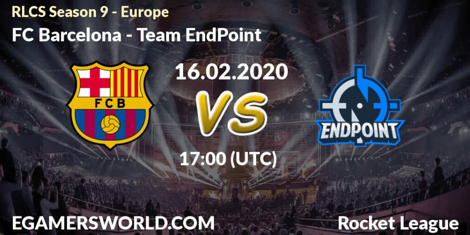 FC Barcelona vs Team EndPoint: Betting TIp, Match Prediction. 16.02.20. Rocket League, RLCS Season 9 - Europe
