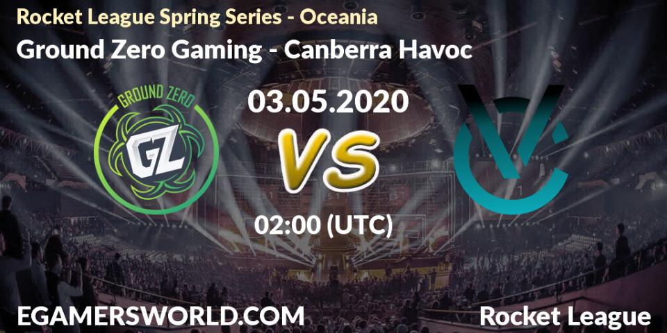 Ground Zero Gaming vs Canberra Havoc: Betting TIp, Match Prediction. 03.05.2020 at 02:00. Rocket League, Rocket League Spring Series - Oceania